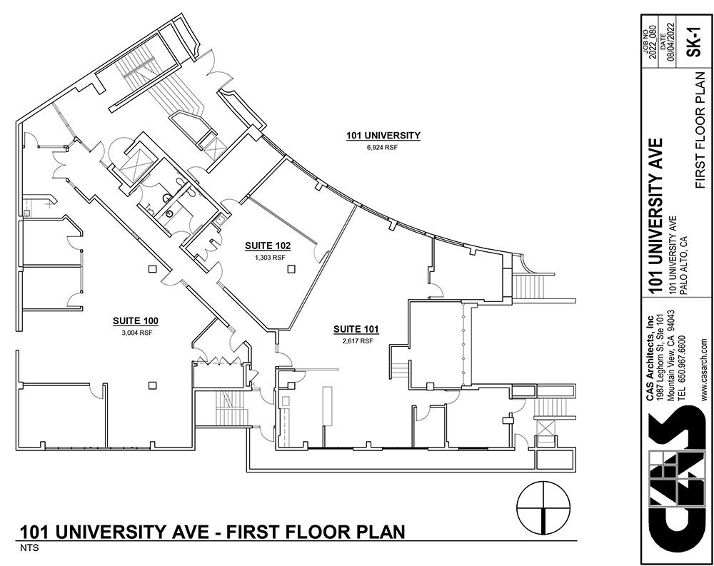 101 University First Floor - 3 Suites